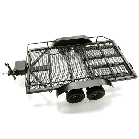 Image of Integy Black Aluminum flatbed Dual Axle Car Trailer Kit for 1/10th Scale C26722
