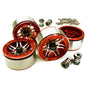 Image of 1.9 Red High-Mass Machined Aluminum Rock Crawler Beadlock Wheels w/Extenders 