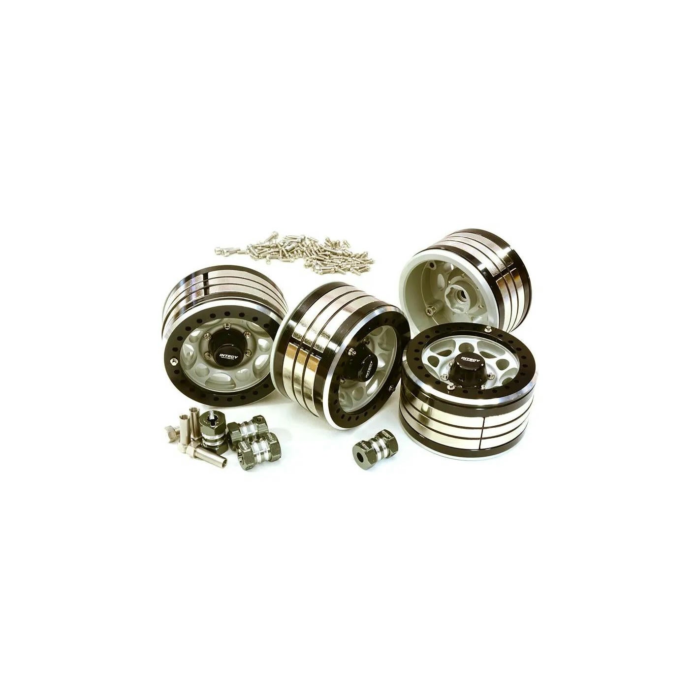Image of 2.2 BlackHigh-Mass Machined Aluminum Rock Crawler Beadlock Wheels w/14mm Exten