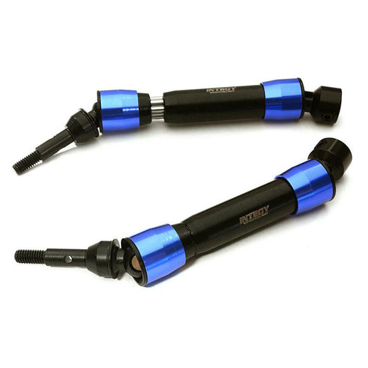 Image of Traxxas Slash 4x4/Stampede 4x4 Front Telescoping Universal Drive Shafts 28033BLU
