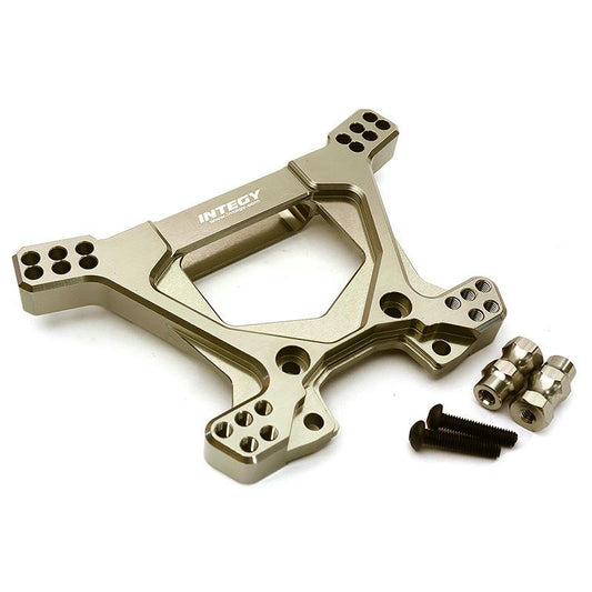 Image of Traxxas 4x4 Rustler Grey Aluminum Front Shock Tower 4WD INTC28739 Integy