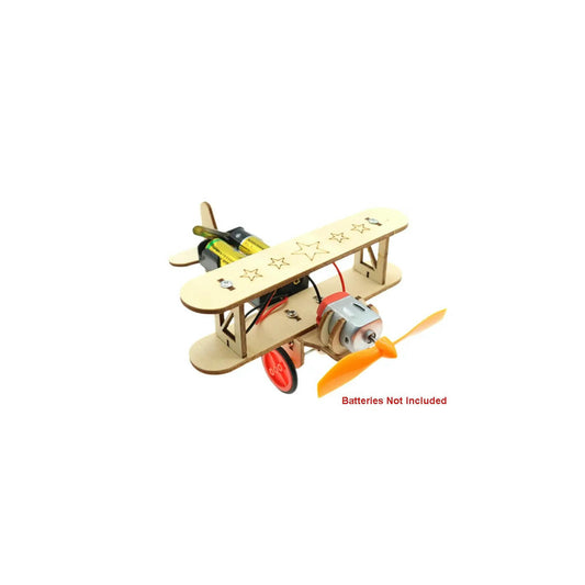 Image of Integy Wooden DIY Educational Battery Power Toy Airplane Model Kit C29905