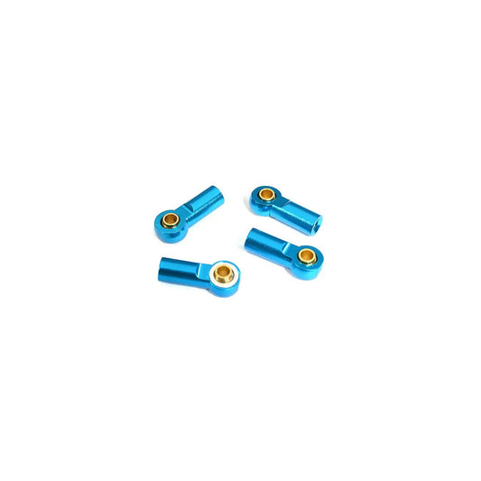 Image of Blue Alloy 3mm Short Type Tie Rod Ball Ends (4pcs) by Integy INTC30415BLUE