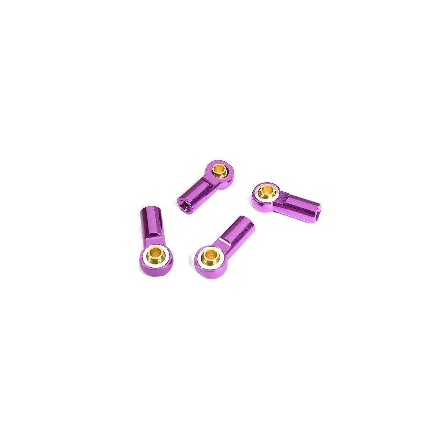 Image of Purple Alloy 3mm Short Type Tie Rod Ball Ends (4pcs) by Integy INTC30415PURPLE