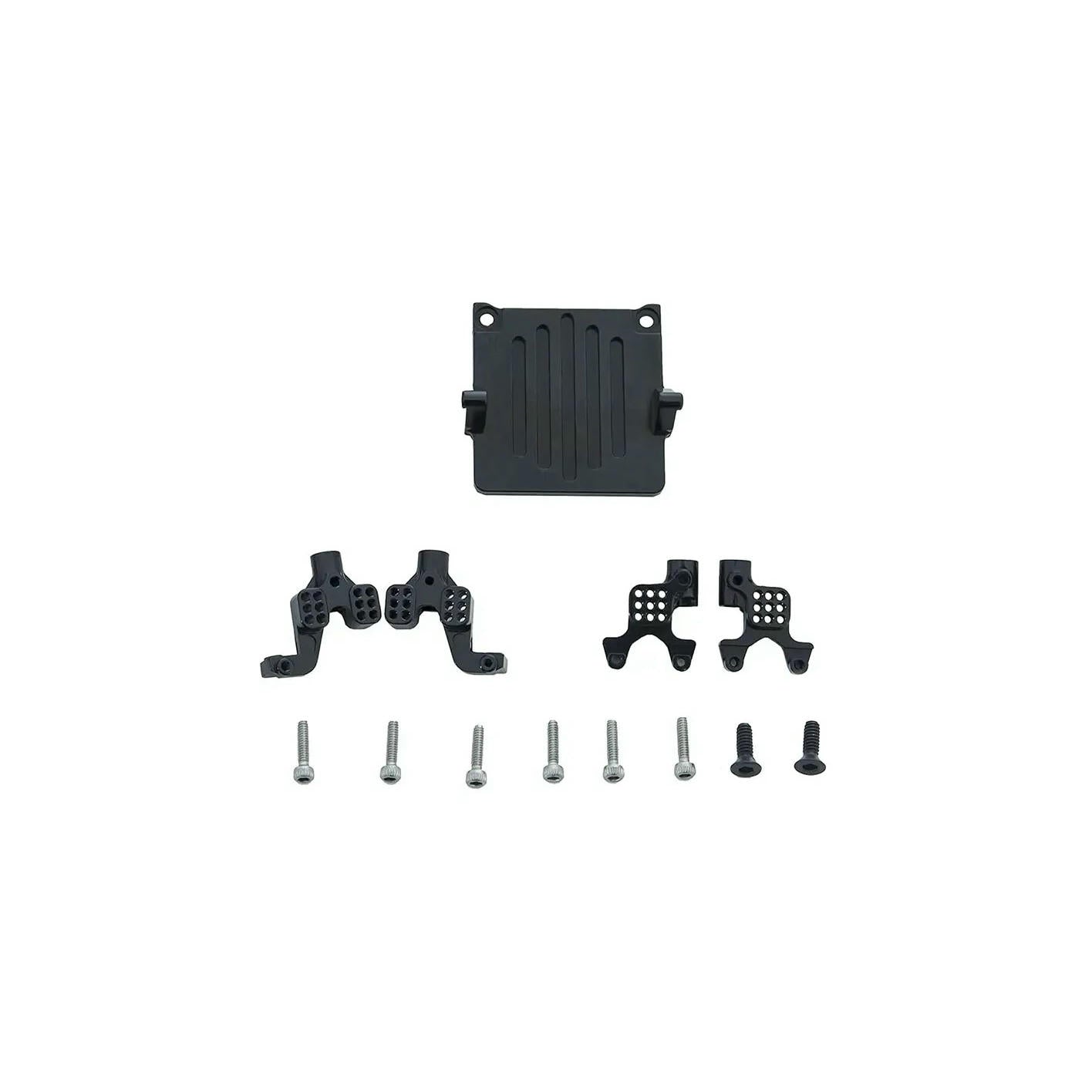 Image of Axial SCX24 Black Alloy ESC Plate w/Shock Towers by Integy INTC30789BLACK