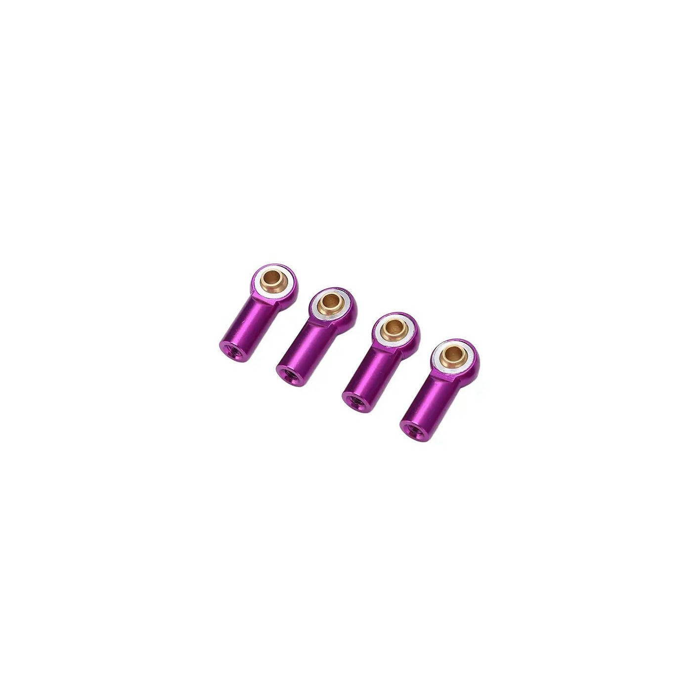 Image of Purple Alloy 3mm Short Tie Rod Ball Ends 4pcs INTC31749PURPLE by Integy