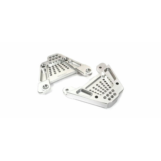 Image of Silver Aluminum Rear Shock Towers Set Fits Axial SCX6 Rock Crawlers C32417S