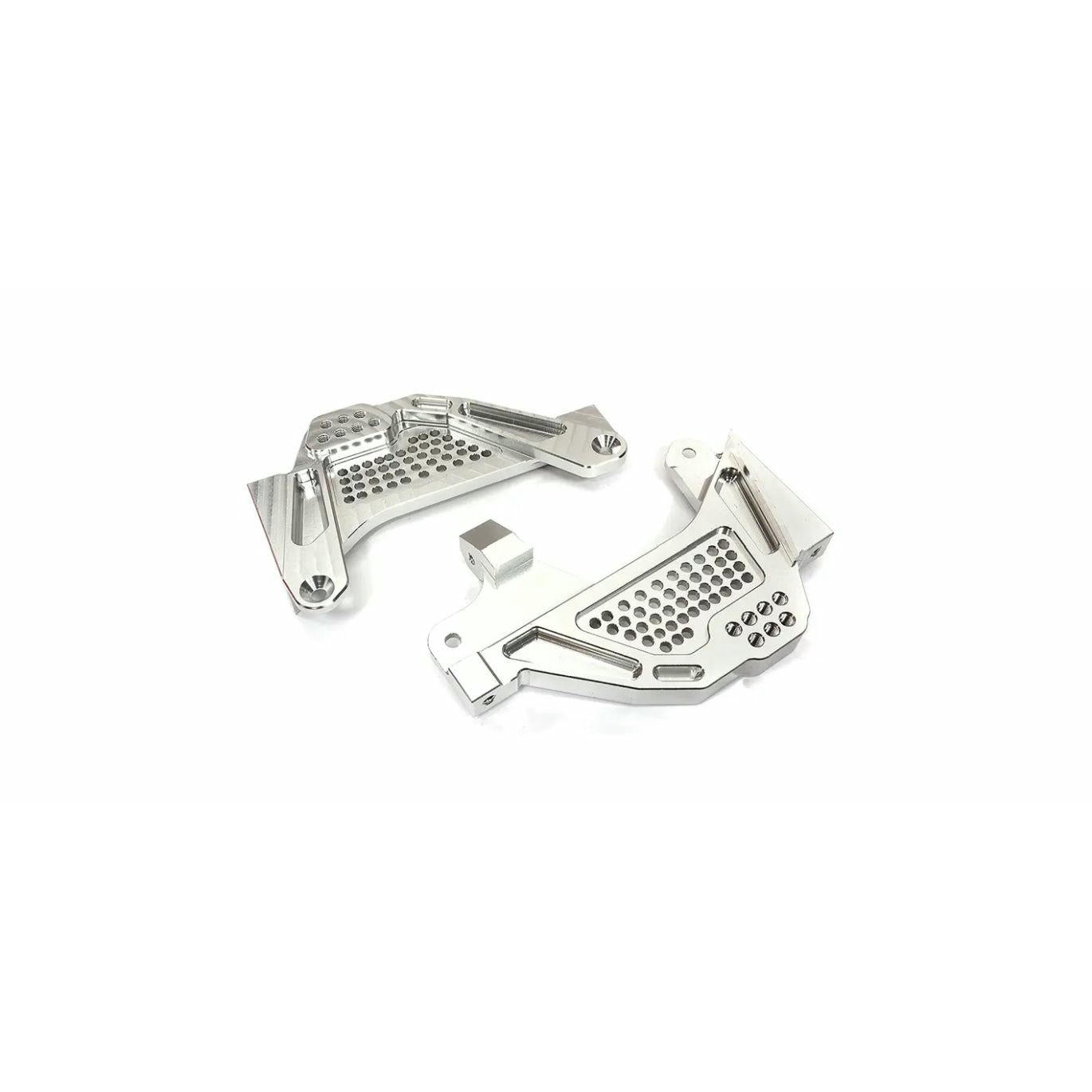 Image of Silver Aluminum Front Shock Towers Set Fits Axial SCX6 Rock Crawlers C32422S