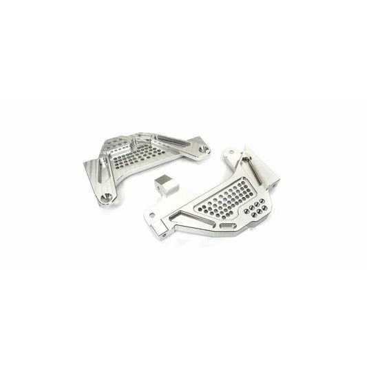 Image of Silver Aluminum Front Shock Towers Set Fits Axial SCX6 Rock Crawlers C32422S