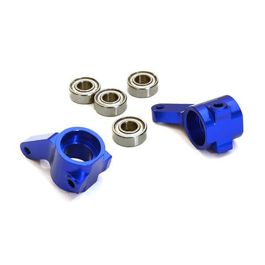 Image of Traxxas 2WD Stampede/Rustler/Bandit/Slash Blue Alloy Front Knuckles Integy 