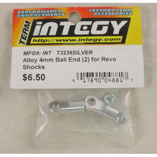 Image of Traxxas Revo Alloy Ball Ends 4mm (2 pcs) INTT3236SILVER
