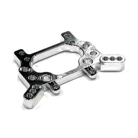 Image of Associated RC18T Silver Aluminum Rear Shock Tower by Integy INTT7603S