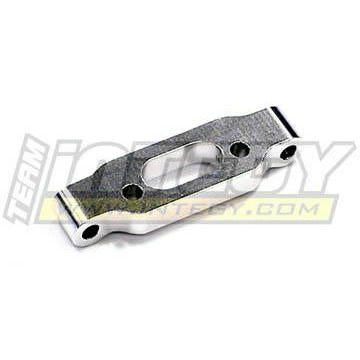 Image of Associated RC18T Silver Aluminum 2.5Deg Toe-In Rear Arm Mount INTT7622SILVER