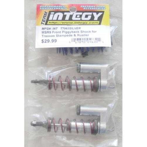 Image of Traxxas Stampede/Rustler 2WD Silver Front Piggyback Shocks INTT7963S