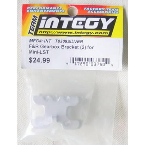 Image of Losi Mini LST Silver Alloy F&R Gearbox Bracket (2) INTT8309SILVER
