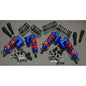 Image of Traxxas SLASH 4x4 Blue Billet Machined XLS Piggyback Shocks INTT8537BLUE