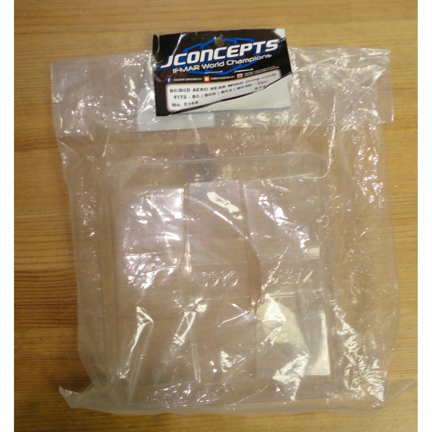 Image of J-concepts Aero Rear Wing for Associated RC10 B6/B6D/B64/B64D Buggy 2pcs