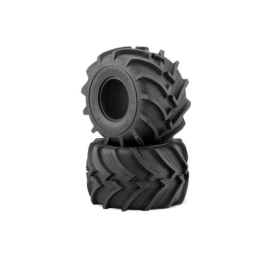 Fling Kings Tires, Gold Compound, Fits 2.6 x 3.8 Aggressor Wheel, for Losi LMT / Traxxas Maxx