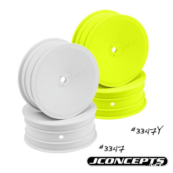 Image of Associated RC10 B6.1/RB6 2.2 Front Mono Yellow Dish Buggy Wheels 4pc JCO3347Y