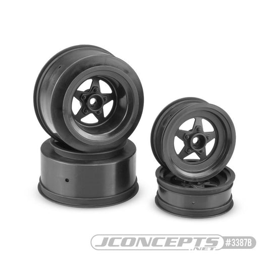 Image of J-concepts Startec Slash/Bandit Black Drag Racing Wheels (4pcs) JCO3387B