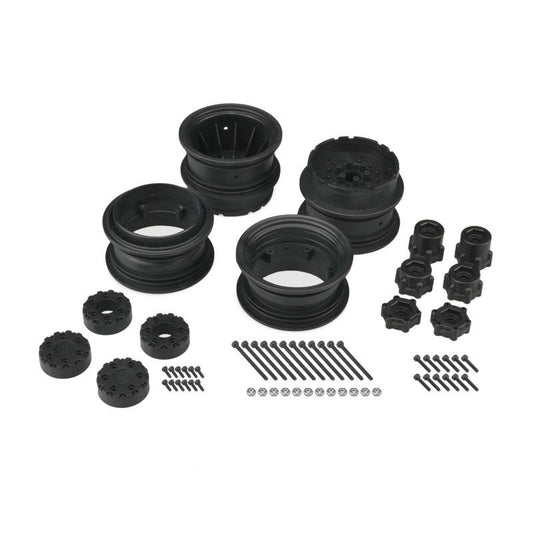 Image of J-Concepts 2.6 Krimson Dually Monster Truck Wheels w/Adapters 2pcs JCO3388B