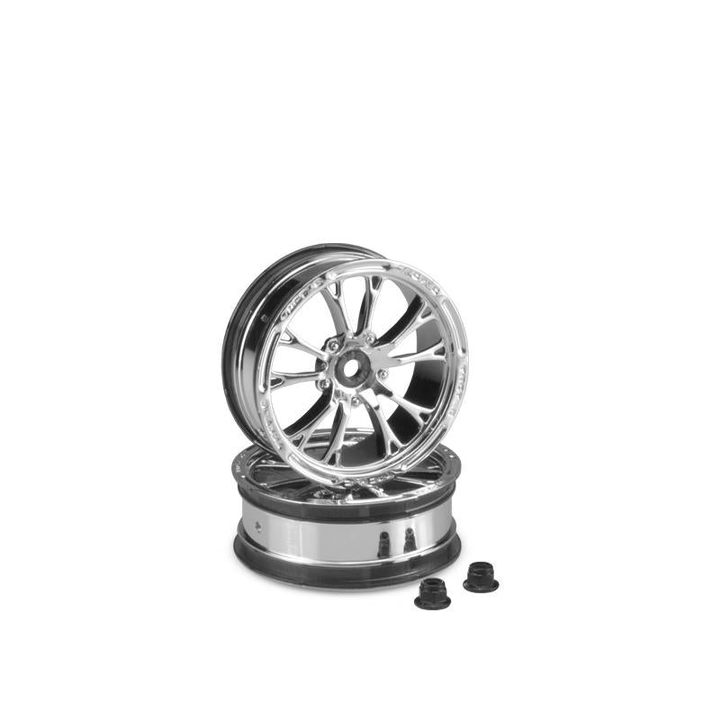 Image of J-concepts Tactic Chrome Street Eliminator 2.2 Drag Car Front Wheels (2pcs)