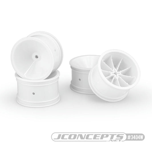 Image of Team Associated RC10 B2/RC10B3 2.2 3/16 Axle White Rear Dish Buggy Wheels 4pcs