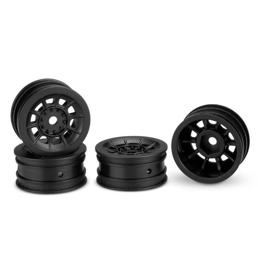 Image of Axial SCX24 1.0 1/24th Scale Black Hazard Wheels (4pcs) JCO3430B
