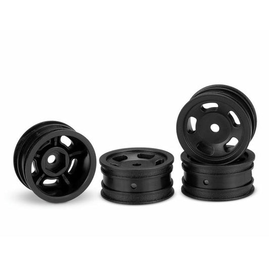 Image of Axial SCX24 1.0 1/24th Scale Black Glide 5 Wheels (4pcs) JCO3431B