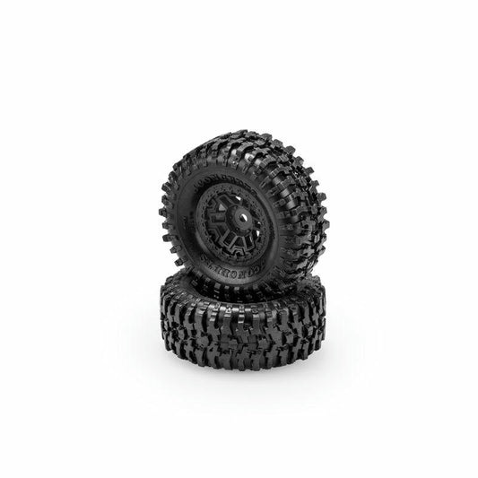Image of 1.0 1/24th Tusk Green Comp Tires 57mm OD, fits Traxxas TRX4M JCO406632412 2pcs
