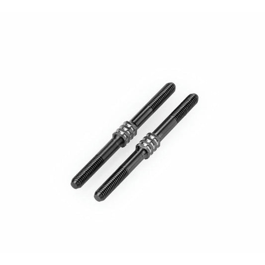 Image of JConcepts Stealth Black M4x56mm Titanium Turnbuckles (2pcs) fits Tekno NB48 2.1