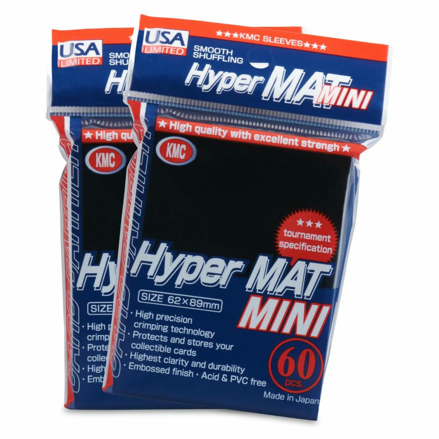 Image of KMC Hyper Matte Mini (MYu-Gi-Oh!) Black Mini Card Sleeves (60 pcs) MHM2109