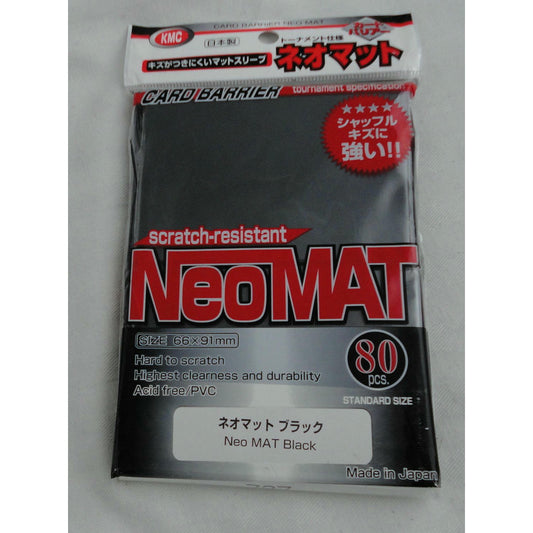 Image of KMC Neo-Mat Standard Size 66x91mm Black Card Sleeves (80 pcs) KMCNM1737