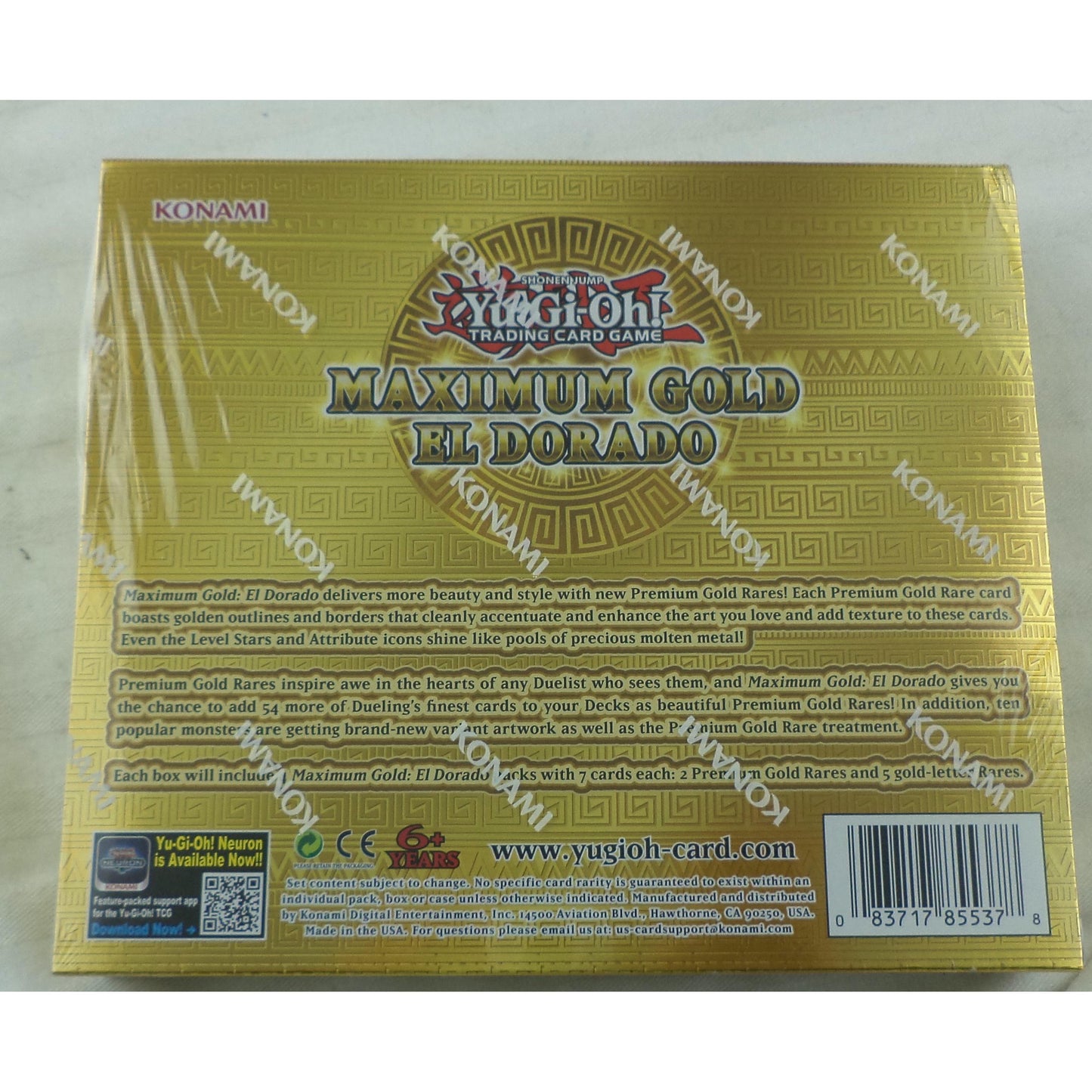 Image of Yu-Gi-Oh! CCG Maximum Gold El Dorado 1st Edition Box Set KON85537