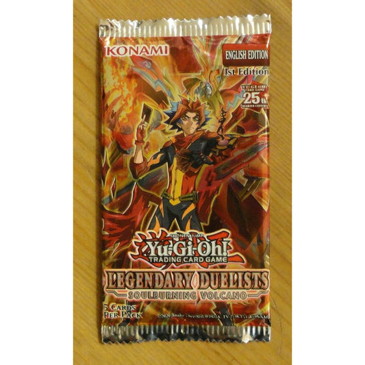 Image of Yu-Gi-Oh! Legendary Duelists Soulburning Volcano 5-Card Booster Pack 1st Ed