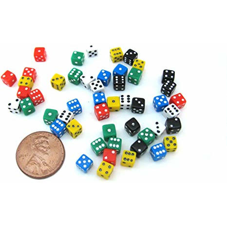 Image of Opaque: 5mm D6 Assortment Tube (30)