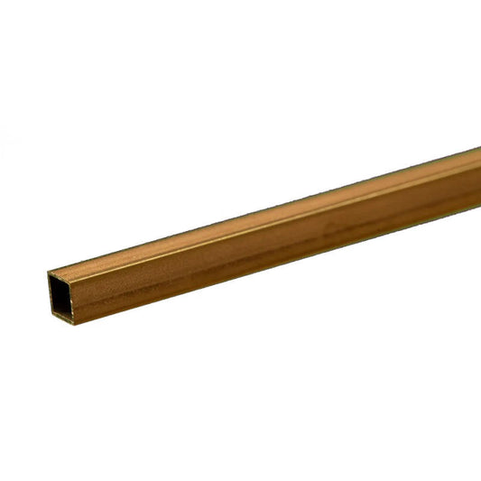 Image of Square Brass Tube: 3/16 OD x 0.014 Wall x 12 Long