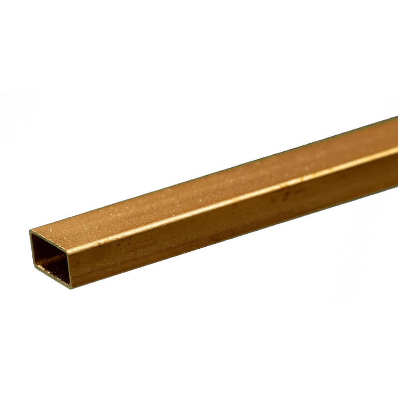Image of Rectangular Brass Tube: 3/16 X 3/8 x 0.014 Wall x 12