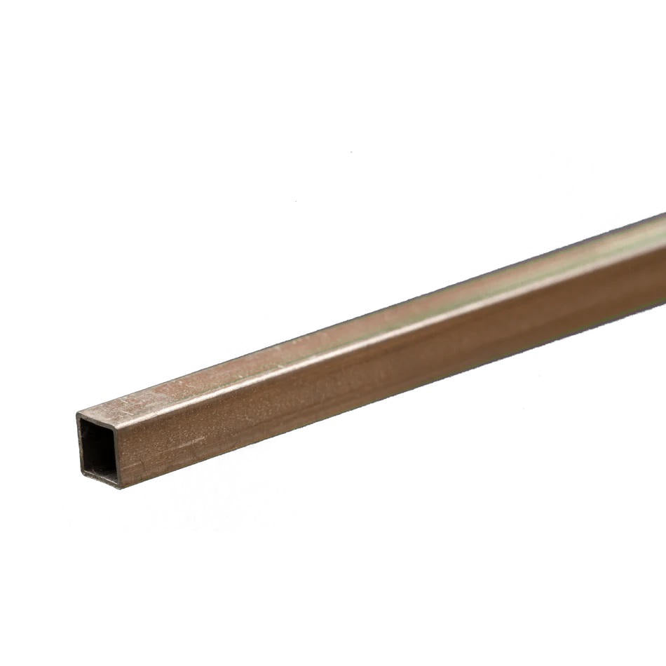 Image of Square Aluminum Tube: 3/16 OD x 0.014 Wall x 12 Long 