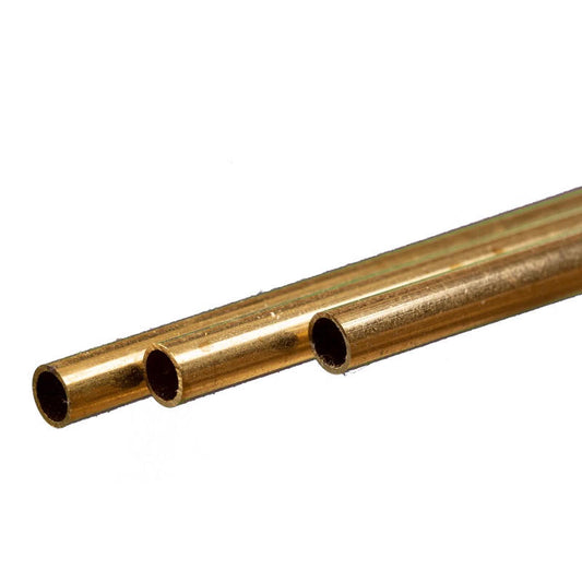 Image of Round Brass Tube: 5mm OD x 0.45mm Wall x 300mm Long