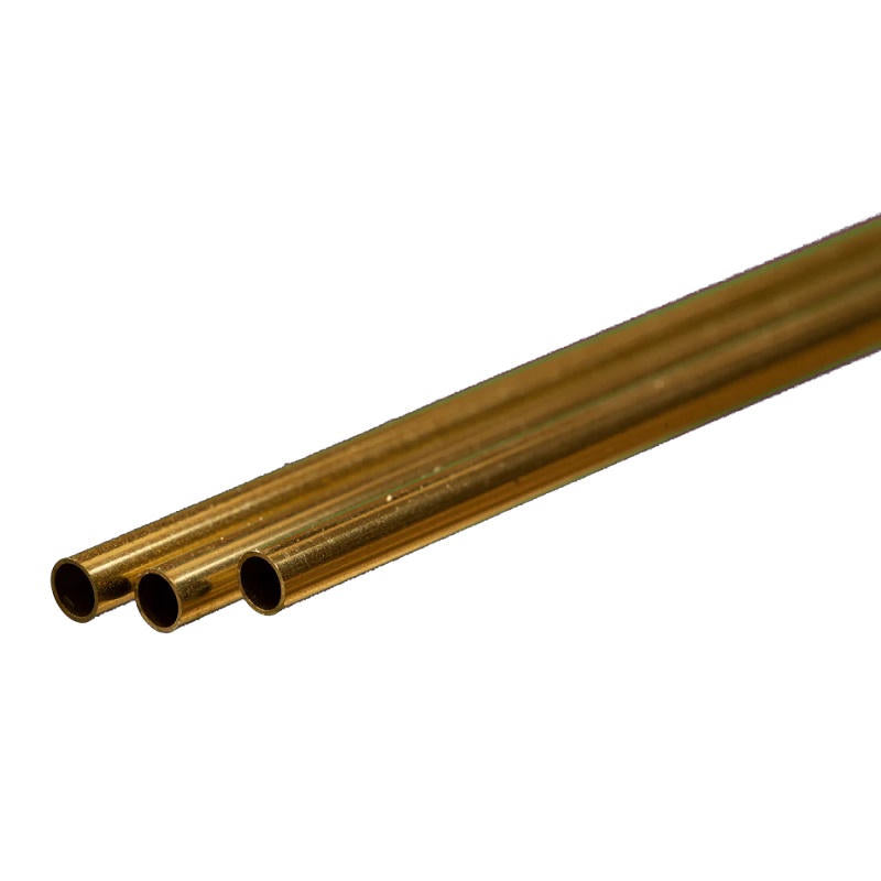Image of Round Brass Tube: 3mm OD x 0.225mm Wall x 300mm Long