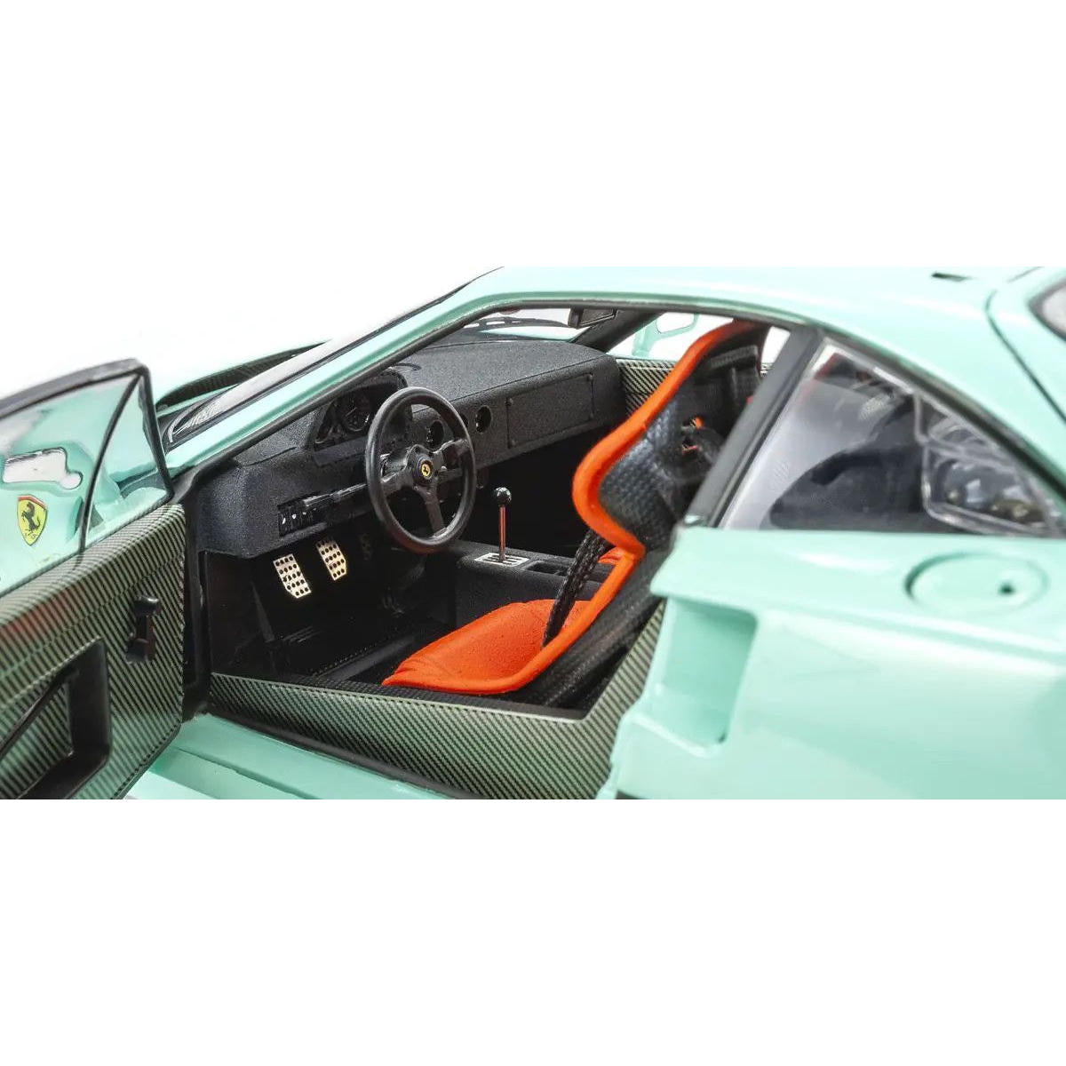 Image of 1/18 Ferrari F40 Diecast Model, Mint Green
