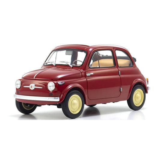 Image of 1/18 Fiat Nuova 500 Diecast Model, Coral Red