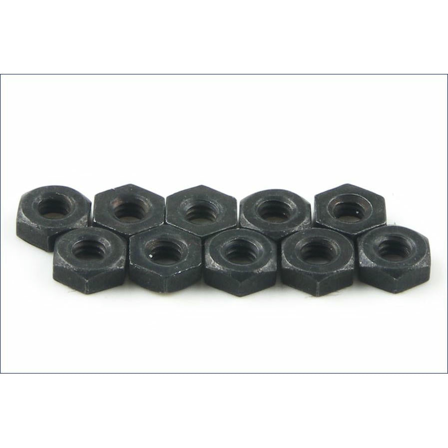 Image of Kyosho M2x1.6mm Black Nuts (10pcs) KYO1-N2016