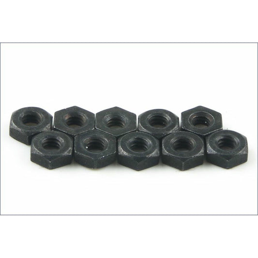 Image of Kyosho M2x1.6mm Black Nuts (10pcs) KYO1-N2016