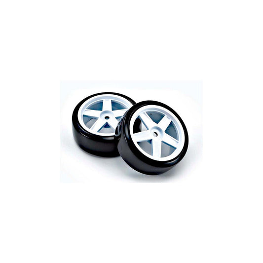 Image of Premounted Drift Tire, 5-Spoke White, 2pcs