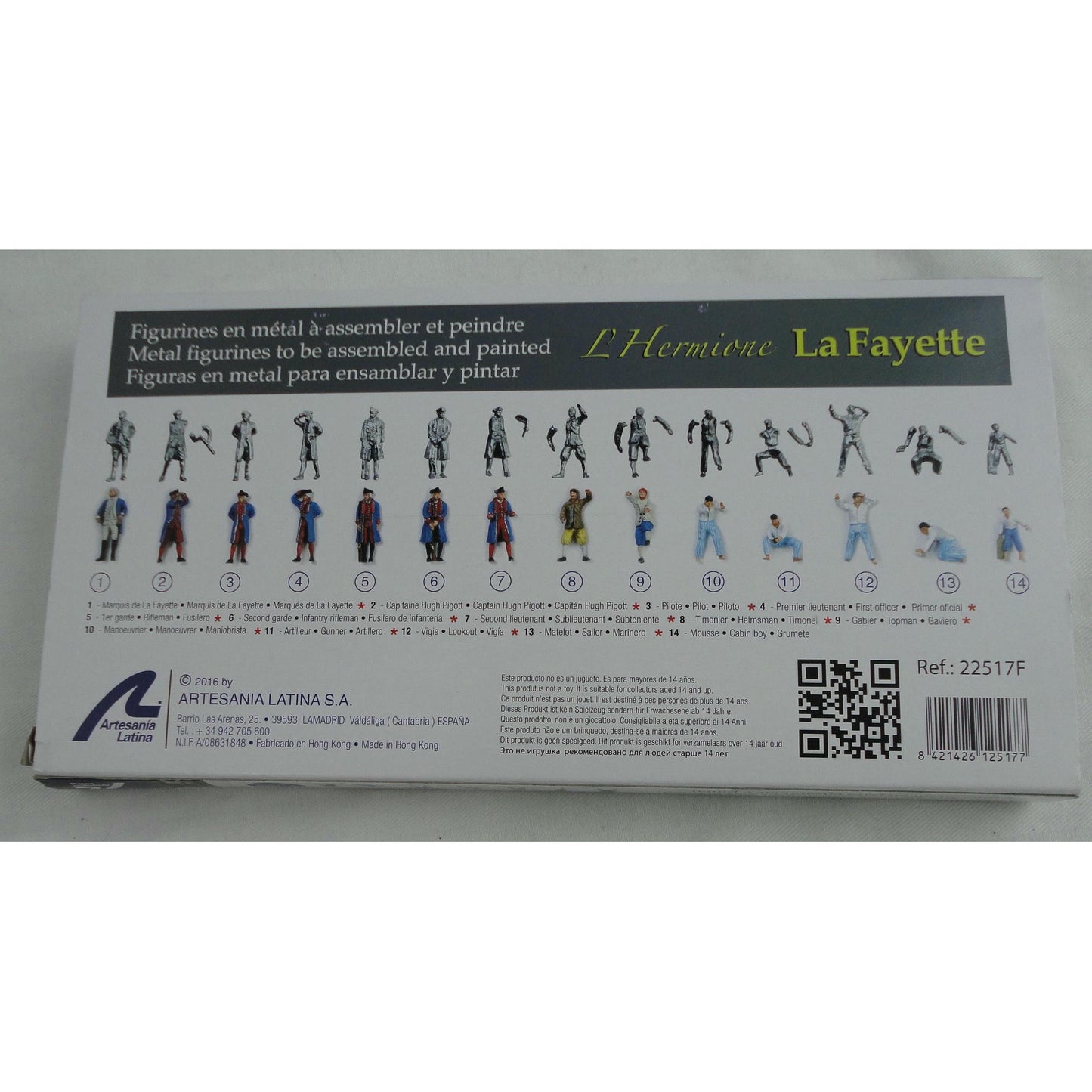 Image of Artesania Latina L'Hermione La Fayette pewter Figurines (14pcs) LAT22517F