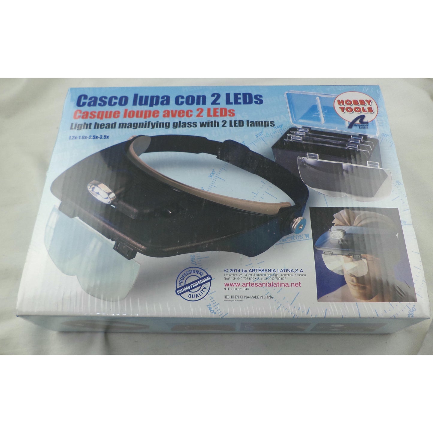 Image of Hands Free Magnifier Glasses w/2 LED Lights LAT270541 