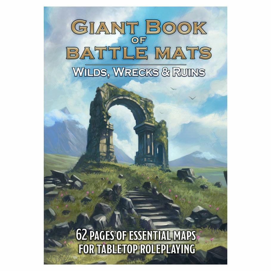 Image of The Giant Book of Cyberpunk Battle Mats: Wilds, Wrecks, & Ruin Loke Battle Mats
