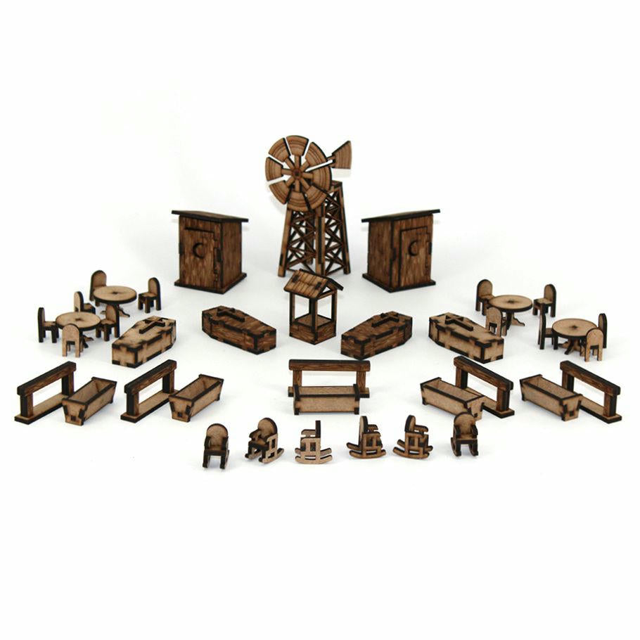 Image of Wild West Accessories Fantasy Miniatures Scenery by Lasercraft LCW2151